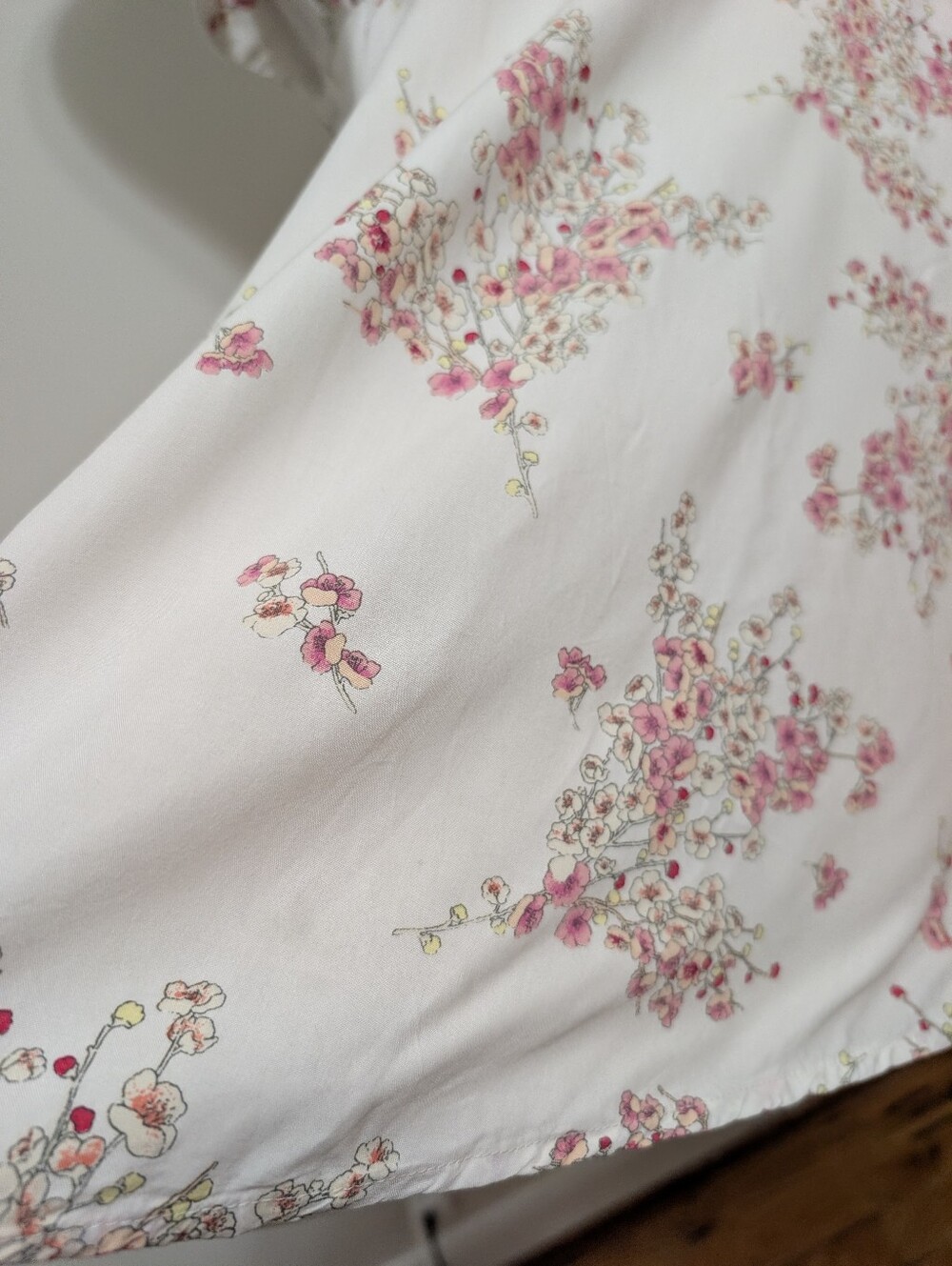 Old Navy Pink Floral Sun Dress White Midi Medium - Picture 15 of 16